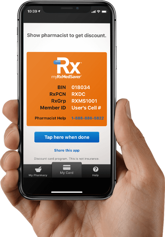 Get the myRxMedSaver Discount Prescription Drug App